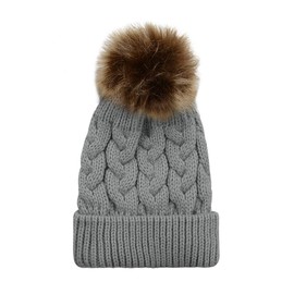 Durio Baby Hats Knit Baby Boy Hats Warm Thick Baby Boy Winter Hat Cute Toddler Hat Boy Girl C Gray One Size