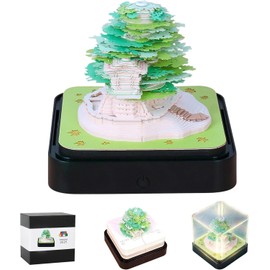 Mactano 3D Art Calendar Memo Pad 2024, Creative Time Piece Calendar Sakura Tree Rip Away