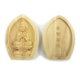 木彫 of Buddhist Buddha/Buddha 香合 普賢菩薩 Tsuge 17520