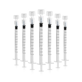 Luer Lock Syringe 1ml - Sterile Disposable Syringes without Needles (30 Pack), Individual Sealed Packaging