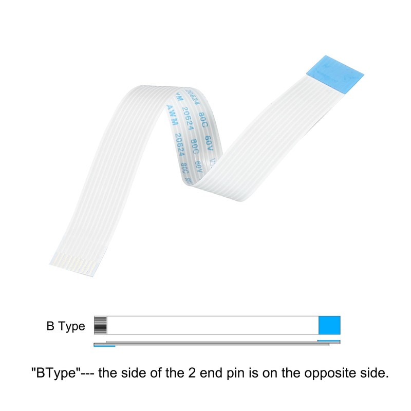 sourcing map Flat Cable 10 Pins 1.0 mm 150 mm