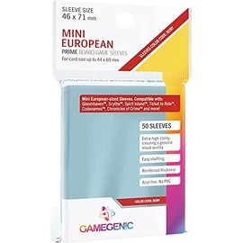 Gamegenics Mini-European Game Prime Sleeves, 46 cm Length x 71 cm Height, 50 Piece, Ruby