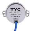 Synchronous Motor Large, Tyj50-8A Tyc50 Motor 50/60Hz AC 100-127V 0.8-18R/Min