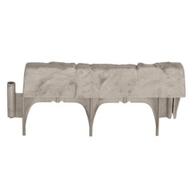 Suncast Interlocking Border Edging - Stone -Like Poly Construction for Garden, Lawn, and Landscape Edging - Water Resistant Border for Containing Trees, Flower Beds and Walkways - Light Taupe -Gray