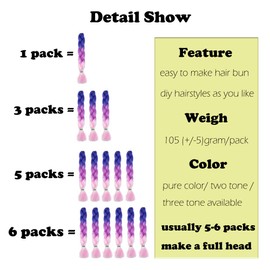 [6packs] 24” Ombre Jumbo Braiding Hair Extensions Multiple Tone Colorful Jumbo Box Braid Hair High Temperature Synthetic Twist Braiding Crochet Hair With Pure Color Or 2 Tone(24",brown to beige)