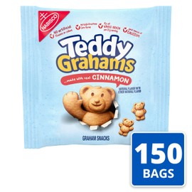 TEDDY GRAHAMS Cinnamon Graham Snacks, 150 - 0.75 oz Kids Snack Packs