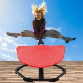 safisipapa Stimulate Learning with Kids Sensory Swivel Chair - Perfect Autism Spinning Chair for Sensory Play & Developing Body Coordination Skills (Red)