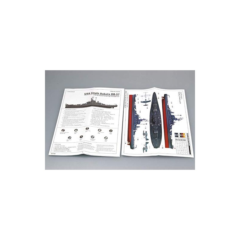 Trumpeter 1/700 USS South Dakota BB57 Battleship 1945 Model Kit
