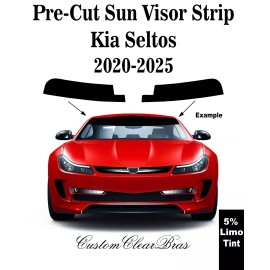 American Made Films Pre-cut Sun Visor Strip 5% Limo Window Tint For 2020 - 2023 2024 2025 Kia Seltos