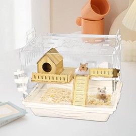 Transparent Hamster Cage - Acrylic Cage for Small Animal Pets | Transparent Pet Observation Cage | Gerbils Accommodation, Breathable Small Pet Home Accessories for Lovers, Families