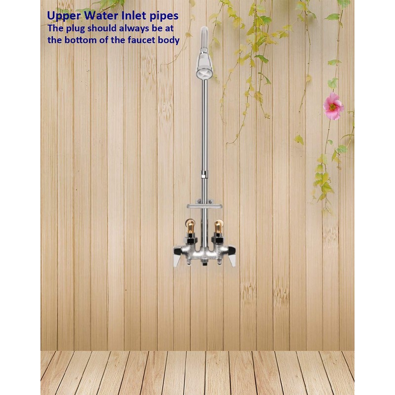 Artiwell Outdoor Shower Fixture System,with Rustproof Riser and Riser Extension,