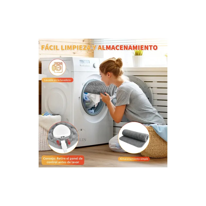 Almohadilla Eléctrica Glowlin de 60x30 cm con 9 Niveles de