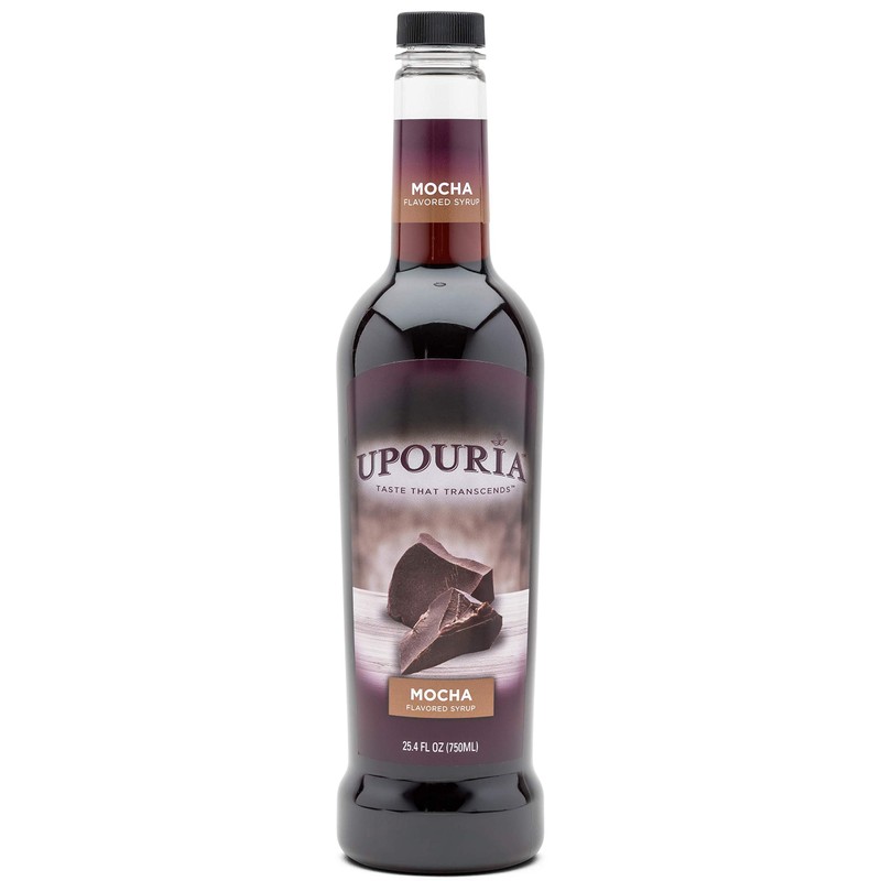 Upouria Mocha Coffee Syrup Flavoring, 100% Vegan, Gluten-Free, Kosher, 750