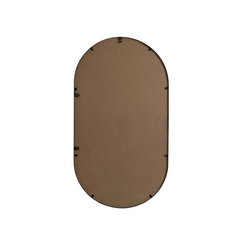 Elegant Decor Asha 20x36" Oval Modern MDF Wood/Iron Mirror in
