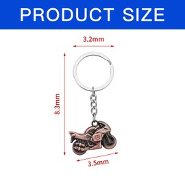 YOUZMY 4 Pieces Motorcycle Rider Keychains, 3D Mini Key Chain, 3D Helmet Keychain, Creative Metal Pendant for Motorcycle Helmets, Motorcyclists DIY Car Decoration Accessories, red