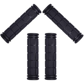 NA 2 Pairs Bicycle Handlebar Grips Non-Slip Soft Rubber Handlebar Grip Shockproof for Children's Bicycle Mountain Bike Road Bike Gift (Black)