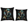 German Shorthaired Pointer Astronaut Dog in Space Fun Black Throw
