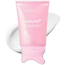 Medicube PDRN Collagen Gua Sha Neck Wrinkle Cream- 90 g | Gua Sha Head | PDRN, Guasha