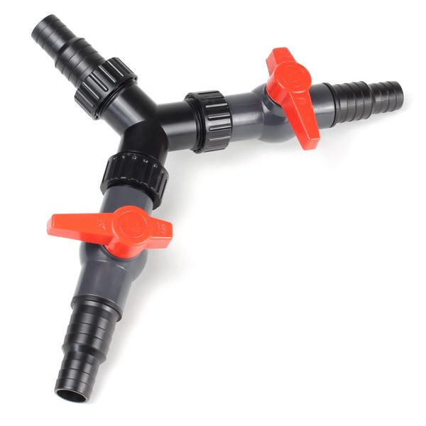 Y-Distributor Connector Shut off or regulation Valve 20/25mm (3/4"/1")