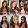 kocorose Chocolate Brown Straight Lace Front Wigs Human Hair 180%