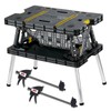 Keter Portable Folding Table Tool Storage Stand Workbench Sawhorse w/