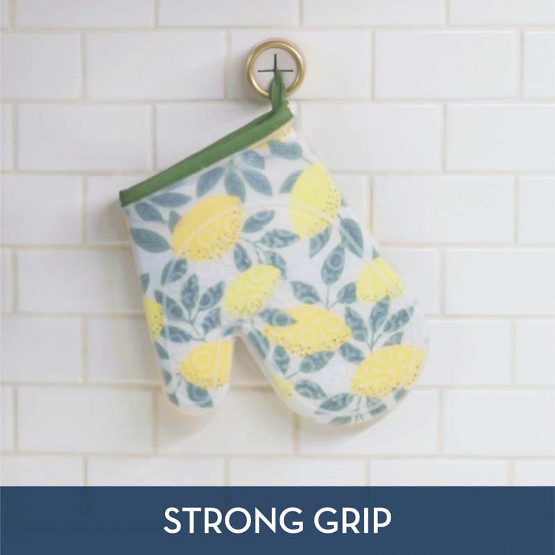 S&T INC. Round Adhesive Push Towel Hooks for Kitchen, Hand