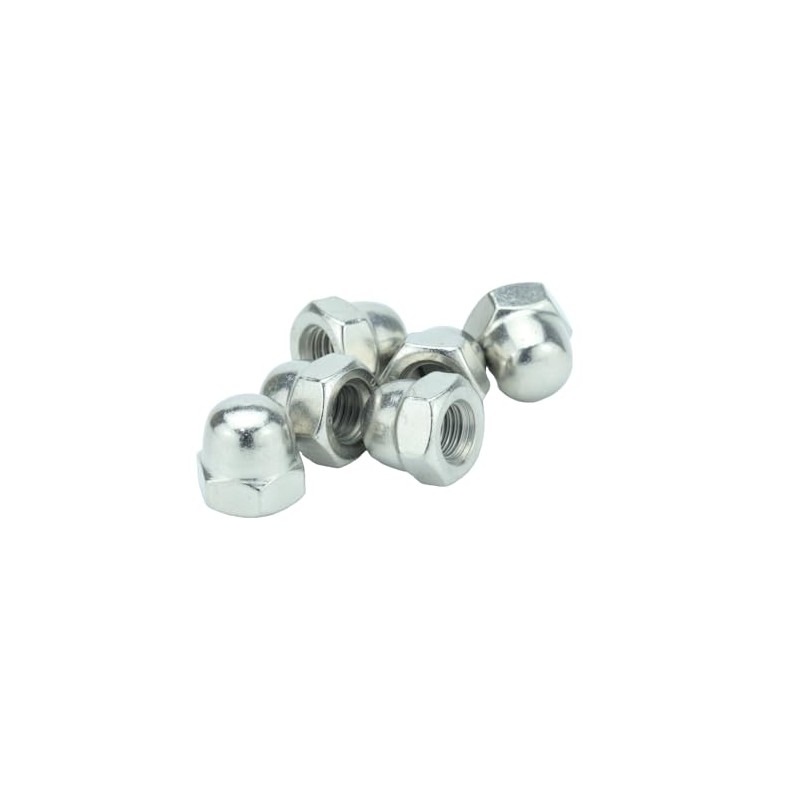 M4 (4mm) Dome Cap Nut - Bright Zinc Plated Steel