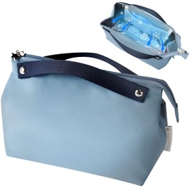 tecopeco Lunch Bag, Insulated Bag, Lunch Bag, Lunch Bag, With Cold Pack Pocket, For Adults, Kids, Work or School, Simple, Cute, Nuance Colors (Blue Gray)