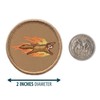Flaming Flying Squirrel Patrol Patch - 2" Diameter Round Embroidered