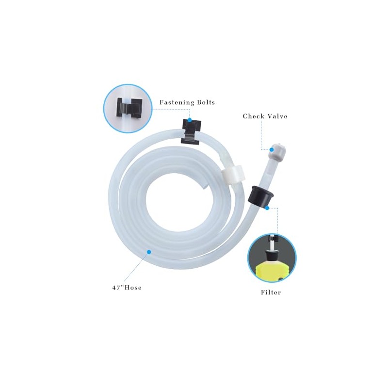 Sink Soap Dispenser Extension Tube kit with Upgraded Check Valve,