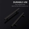 KNOBWELL 10 Pack Black Stainless Steel Kitchen Cabinet Door Handles
