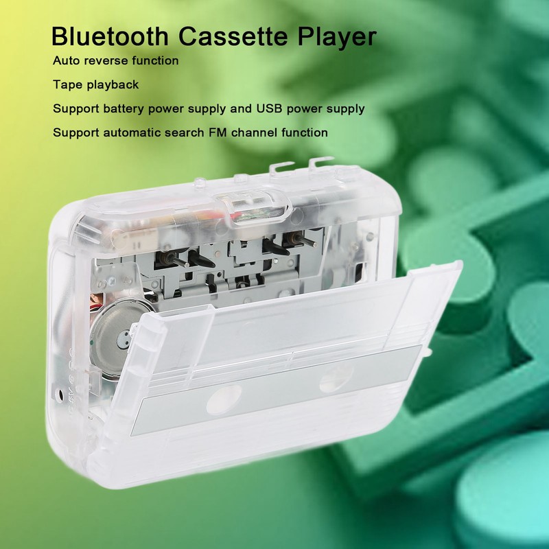 Bluetooth Cassette Player Auto Reverse Wireless Audio Tape Cassette Player