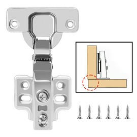 8 Pieces Stainless Steel Hinges with Damping Hinges for Kitchen Furniture Hinges for Furniture Door Cabinet Door Shock Absorber with Hydraulic Damping