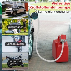 GOPLUS Tragbare Ölwechselpumpe, Dieselpumpe, Ölabsaugpumpe mit automatischem Stopp-Sensor & 3 Adaptern, kompatibel mit Benzin, Diesel und Kerosin