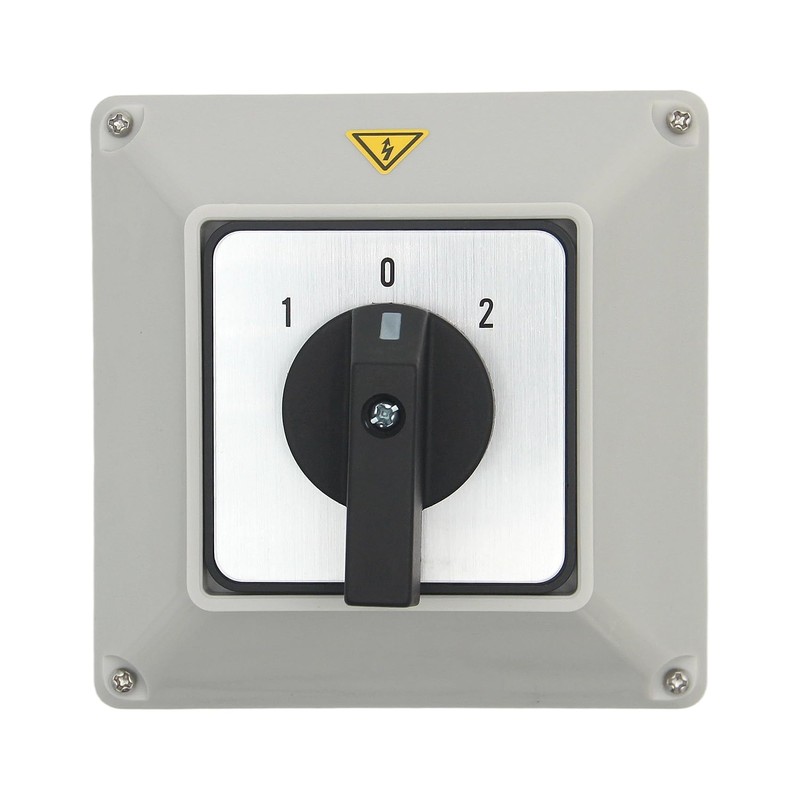 KEYMOO - 32A Changeover Switch with Box, ON-Off-ON 3 Poles