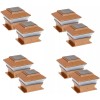 RELIGHTABLE 8-PACK 4x4 RELIGHTABLE Outdoor Garden Solar Copper Post Deck