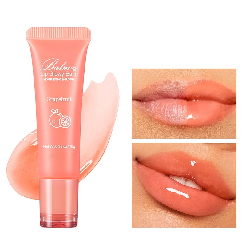 Vawolecy Lip Glowy Balm, Lip Balm for Dry, Cracked Lips,