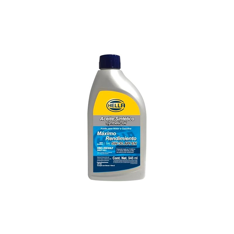 Hella Aceite 100% Sintético 5W30, 946 ml