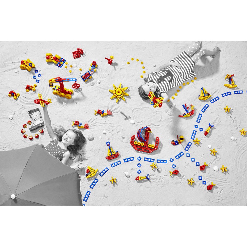 Plasticant Mobilo Figures Light, Brown, Dark Brown, 18 Pieces -