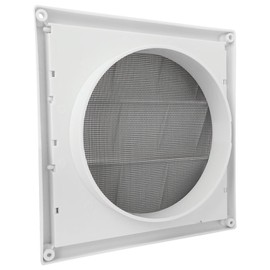 [2025 New] 6" Dryer Vent Cover for Exterior Wall Vent Hood Outlet Airflow Vent Dryer Air Vent with Screen, Outside Dimensions: 8x8 inch - by Gxcdizx