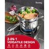 MICHELANGELO Stainless Steel Sauce Pan with Lid, 2.5 Quart Sauce