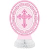 Unique Party 43788 - Mini Honeycomb Radiant Cross Pink Religious
