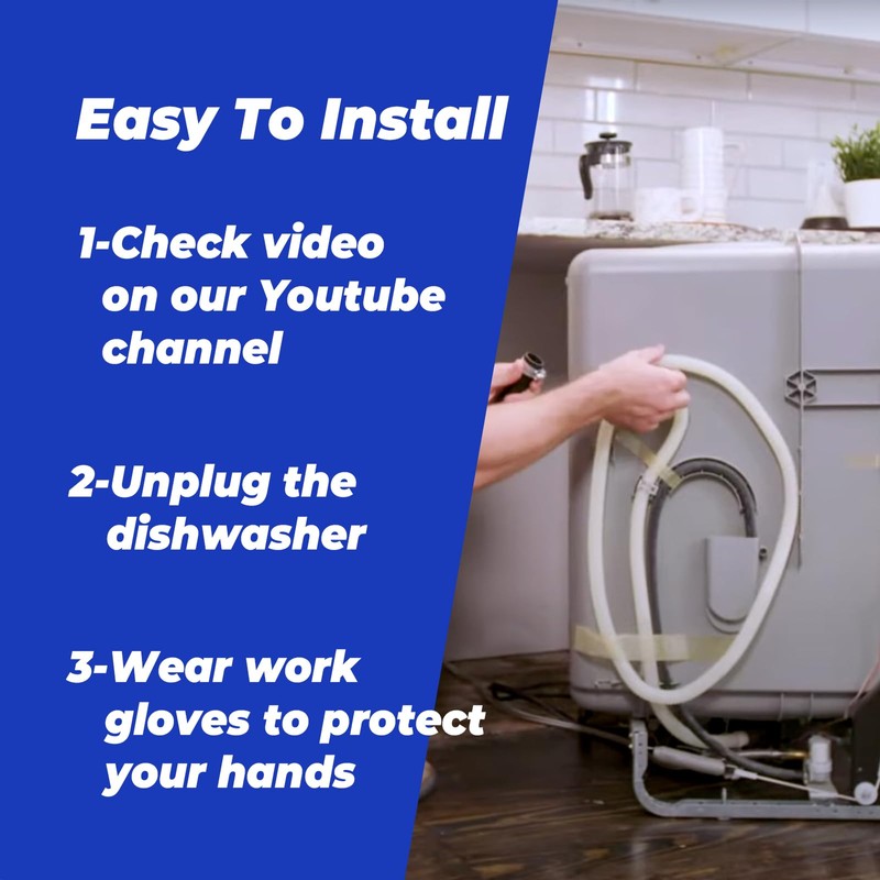 Dishwasher Drain Hose for Midea, 13.2 x 1.1 x 2.8