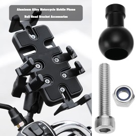 EMSea 2pcs 17mm Aluminum Ball Mount M6 Screw Adapter Extension Holder for Camera Tripod Selfie Grip Grip Stand Converter