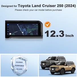 BSTW for 2025 Land Cruiser Screen Protector for 2024 2025 Toyota Land Cruiser First Edition 12.3" Touchscreen for Land Cruiser 2025 Accessories Tempered Glass Protective Film