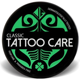 Tattoo Care Classic - Aftercare Ointment for After Tattoo Process - Natural Ingredients, Promotes Healing, Protects, Moisturizes, Reduces Redness - Not Butter or Oil-based, Vitamin A and E, 1.23 oz