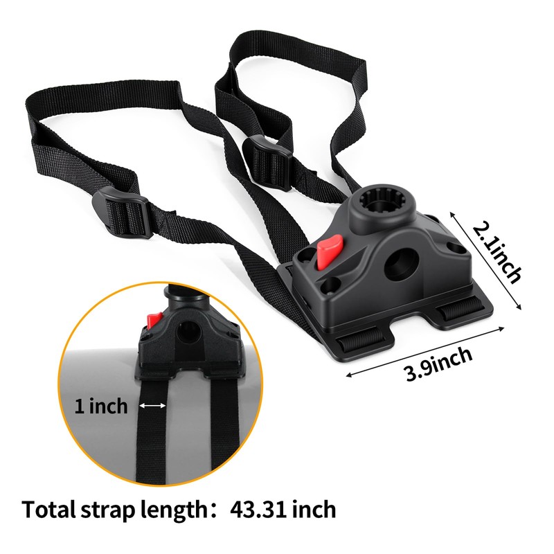 Xproutdoor Fishing Boat Rods Holder with Mount Bracket - 360