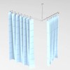 Quany Life Stretchable Corner Shower Curtain Rod - Easy assemble