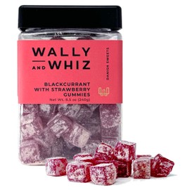 Wally & Whiz Danish Gummy Candy Black Currant with Strawberry Vegan Gummy Candy, Gluten-Free Gummies 8.5 Ounce