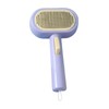 Self-Cleaning Pet Grooming Brush, Ergonomic Handle, Purplish White